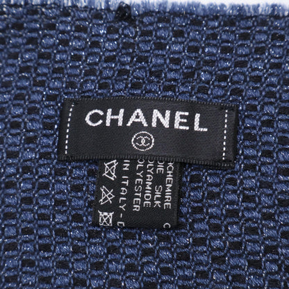 CHANEL シャネル 【美品】ココマーク CHANELロゴ カシミヤ/シルク ストール
