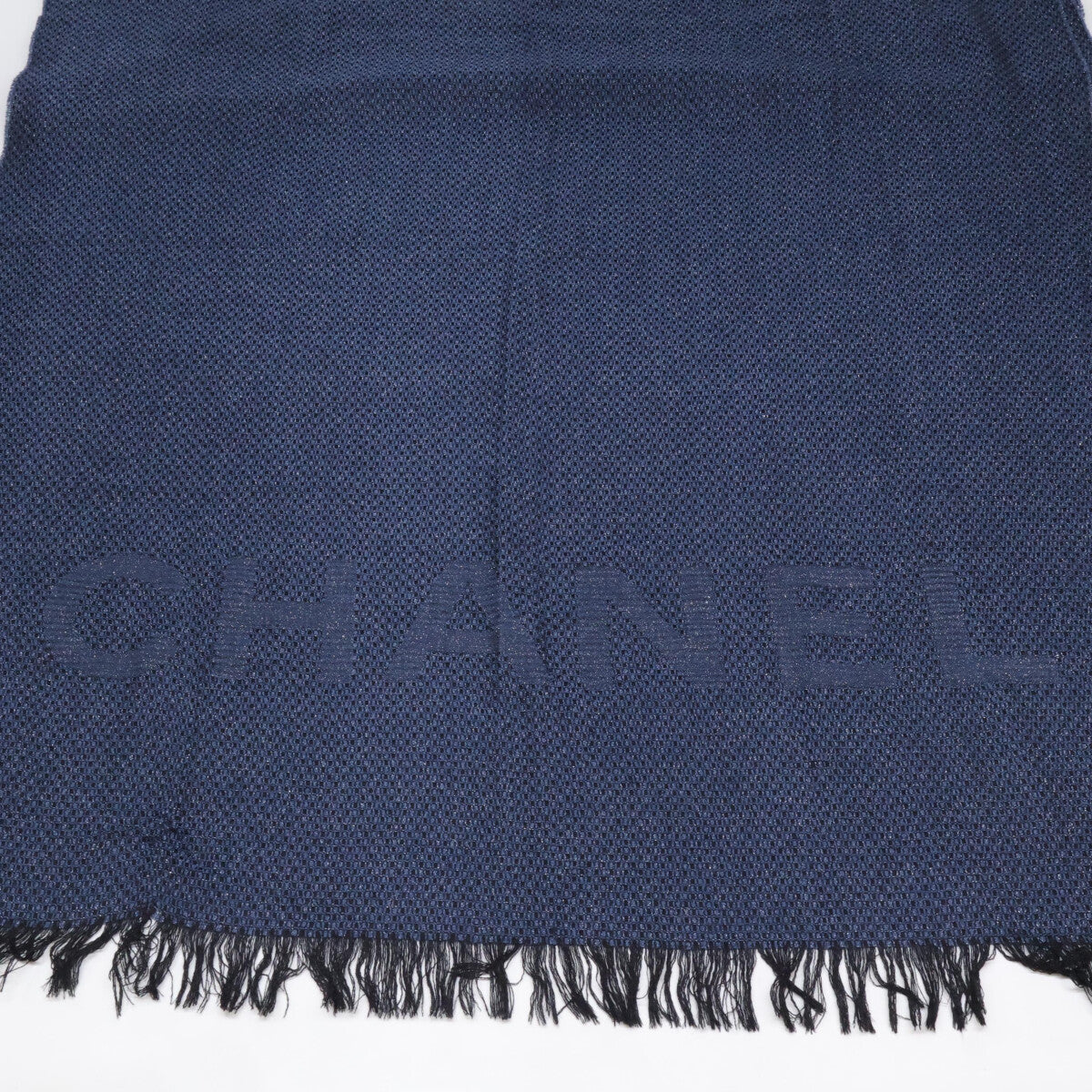 CHANEL シャネル 【美品】ココマーク CHANELロゴ カシミヤ/シルク ストール