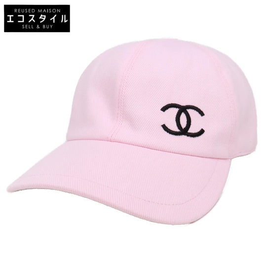 CHANEL Coco Mark Cotton/Silk Classic Baseball Cap [Excellent]