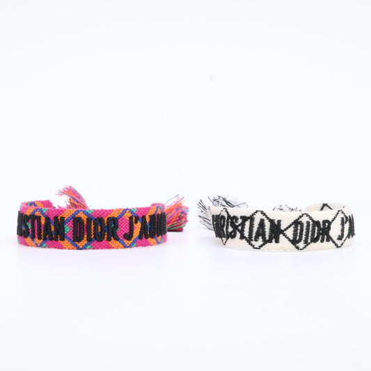 Christian Dior J’ADIOR Logo Macrame Bracelets, Set of 2
