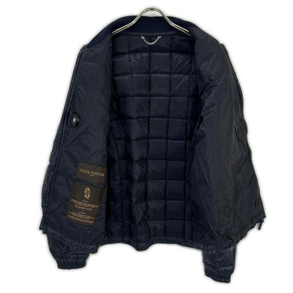 LOUIS VUITTON ルイヴィトン H9B44W ネイビー キルティング ジップアップ ロゴパッチ ダウンジャケット ジャケット