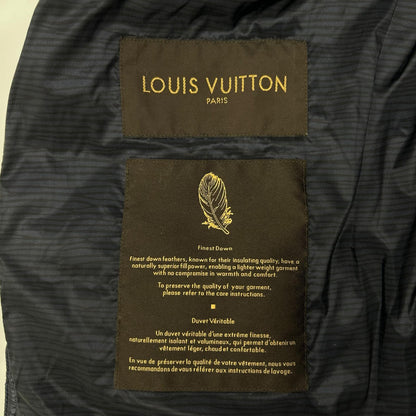 LOUIS VUITTON ルイヴィトン H9B44W ネイビー キルティング ジップアップ ロゴパッチ ダウンジャケット ジャケット