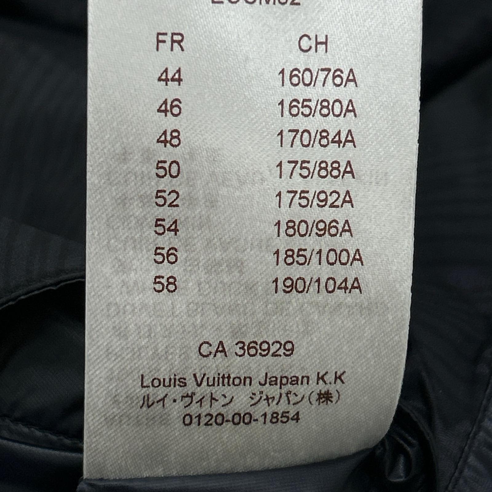 LOUIS VUITTON ルイヴィトン H9B44W ネイビー キルティング ジップアップ ロゴパッチ ダウンジャケット ジャケット