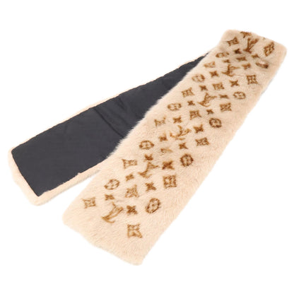 [Excellent Condition] M75761 Echarpe Monogram Mink Tippet Scarf for Women