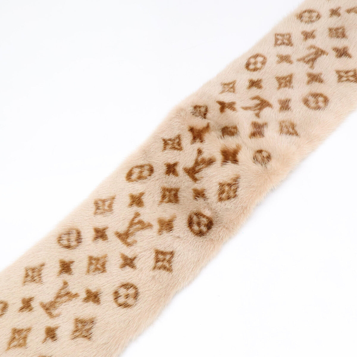 [Excellent Condition] M75761 Echarpe Monogram Mink Tippet Scarf for Women