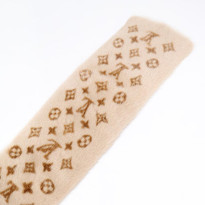 [Excellent Condition] M75761 Echarpe Monogram Mink Tippet Scarf for Women