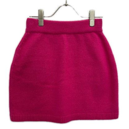 CHANEL P73519K10525 Wool x Cashmere x Silk Logo Coco Mark Button Knit Skirt