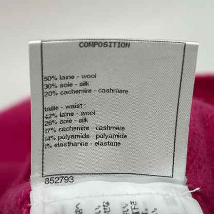 CHANEL P73519K10525 Wool x Cashmere x Silk Logo Coco Mark Button Knit Skirt