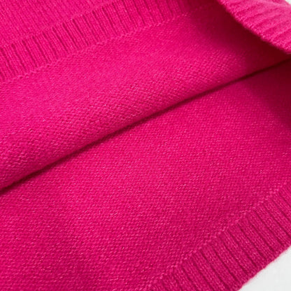 CHANEL P73519K10525 Wool x Cashmere x Silk Logo Coco Mark Button Knit Skirt