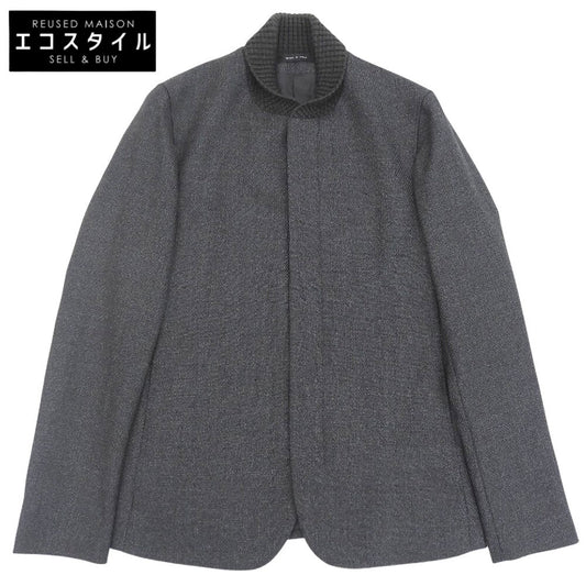 Cashmere Blend Zip-up Blouson Jacket Men's Gray 44 Z1G720 Jacket 44 Men's
