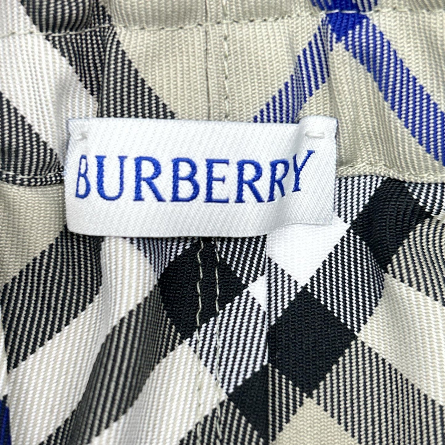 BURBERRY バーバリー 8088289 グレー×ブルー バック刺繍 チェック柄 ショートパンツ ボトムス