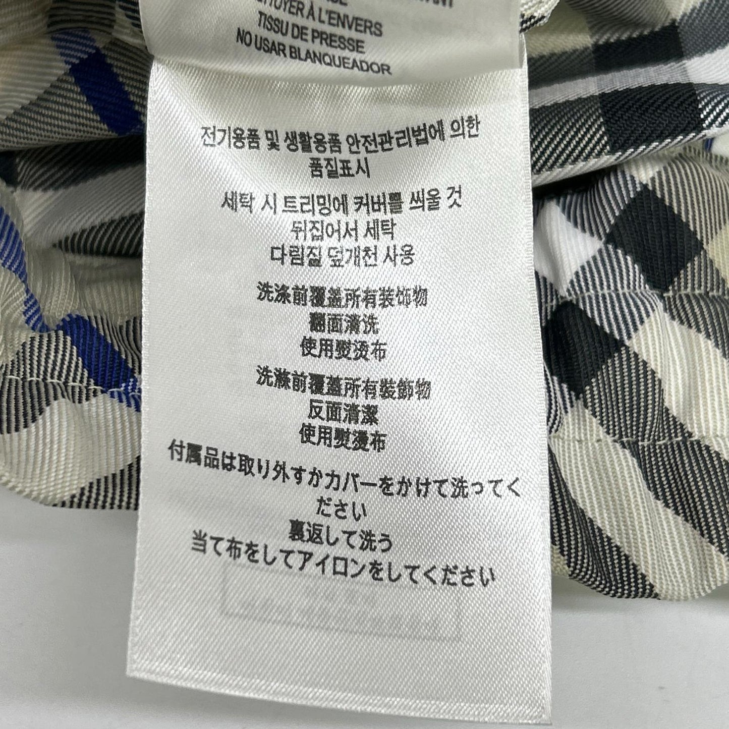 BURBERRY バーバリー 8088289 グレー×ブルー バック刺繍 チェック柄 ショートパンツ ボトムス