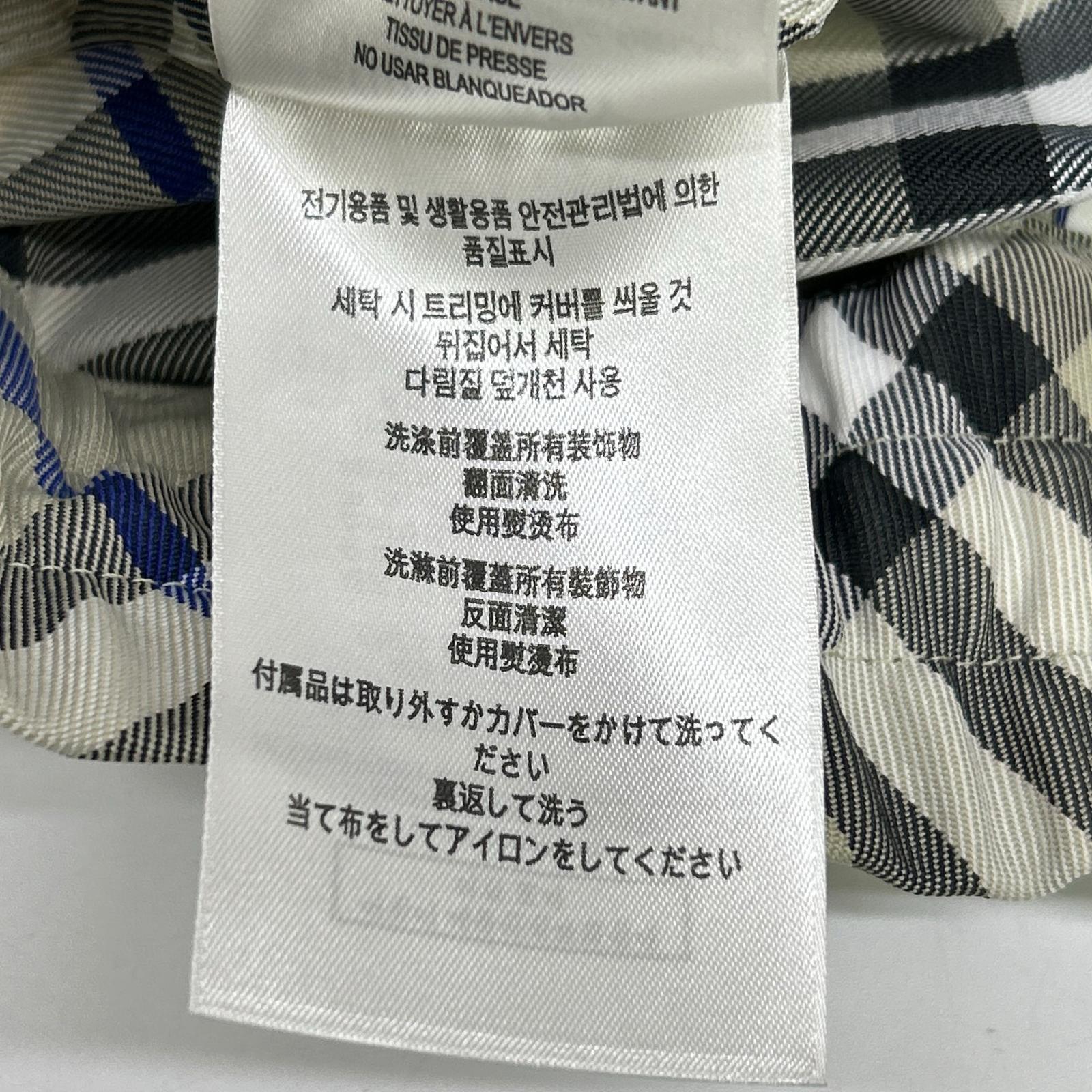 BURBERRY バーバリー 8088289 グレー×ブルー バック刺繍 チェック柄 ショートパンツ ボトムス