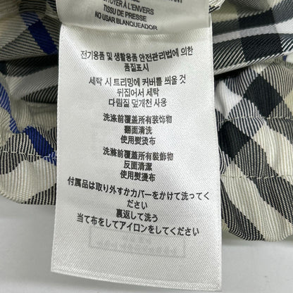 BURBERRY バーバリー 8088289 グレー×ブルー バック刺繍 チェック柄 ショートパンツ ボトムス