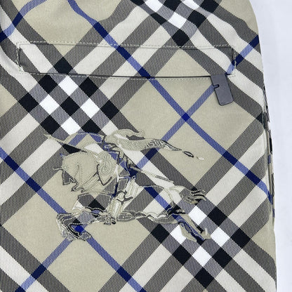 BURBERRY バーバリー 8088289 グレー×ブルー バック刺繍 チェック柄 ショートパンツ ボトムス