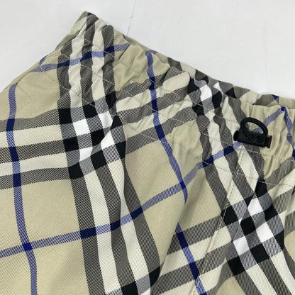 BURBERRY バーバリー 8088289 グレー×ブルー バック刺繍 チェック柄 ショートパンツ ボトムス