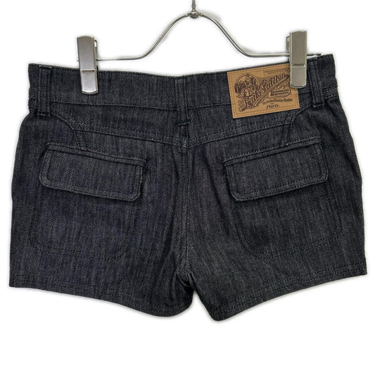 LOUIS VUITTON WOPA26DAZ 09SS Black Monogram Lining Denim Shorts Bottoms