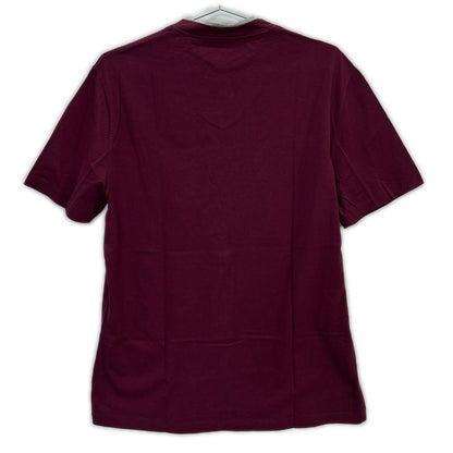 BRUNELLO CUCINELLI Brunello Cucinelli Bordeaux Cotton V-Neck T-Shirt Top