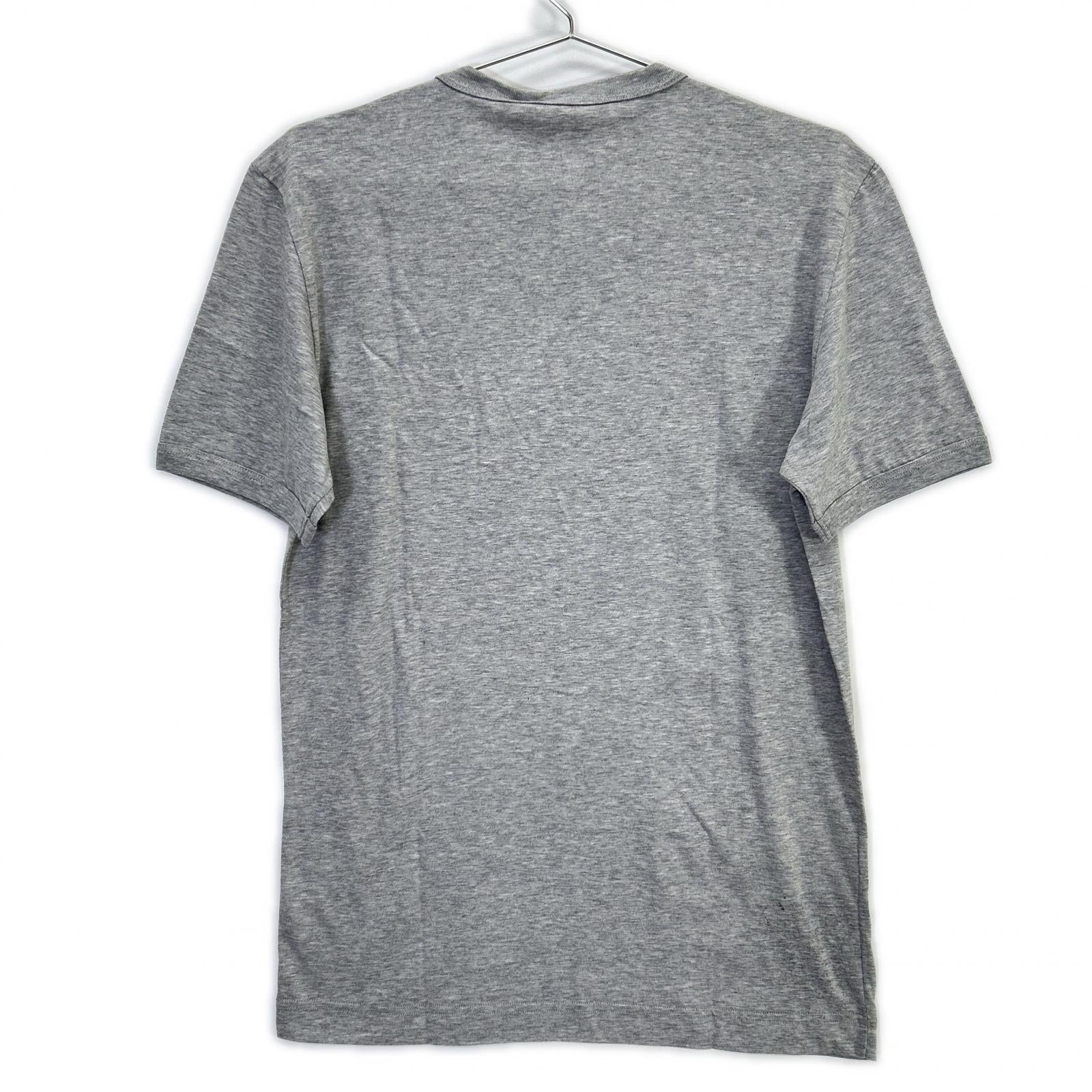 DOLCE&GABBANA ドルチェアンドガッバーナ G8GH2Z グレー クラウンビーズ装飾 コットン クルーネックTシャツ トップス
