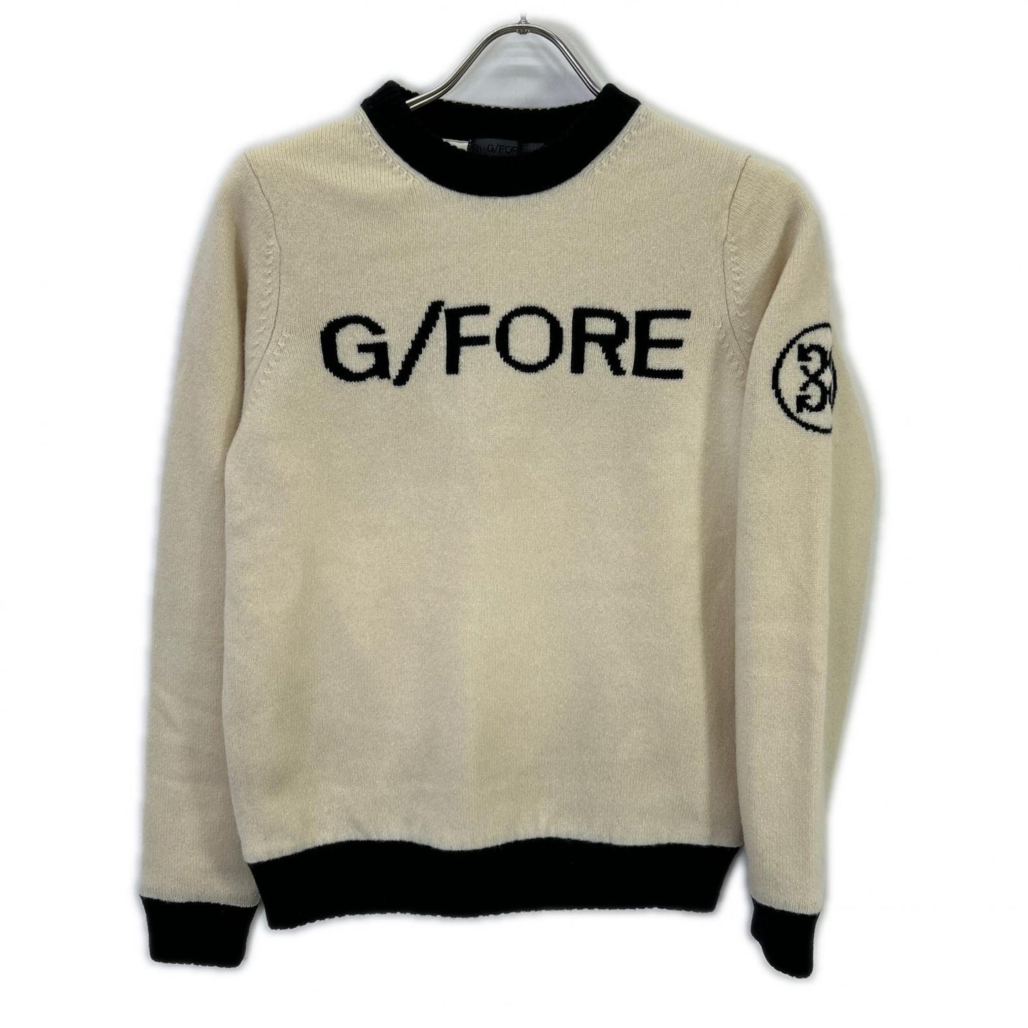 G/FORE ジーフォア アイボリー ウール×カシ×シルク ロゴ ニットトップス トップス