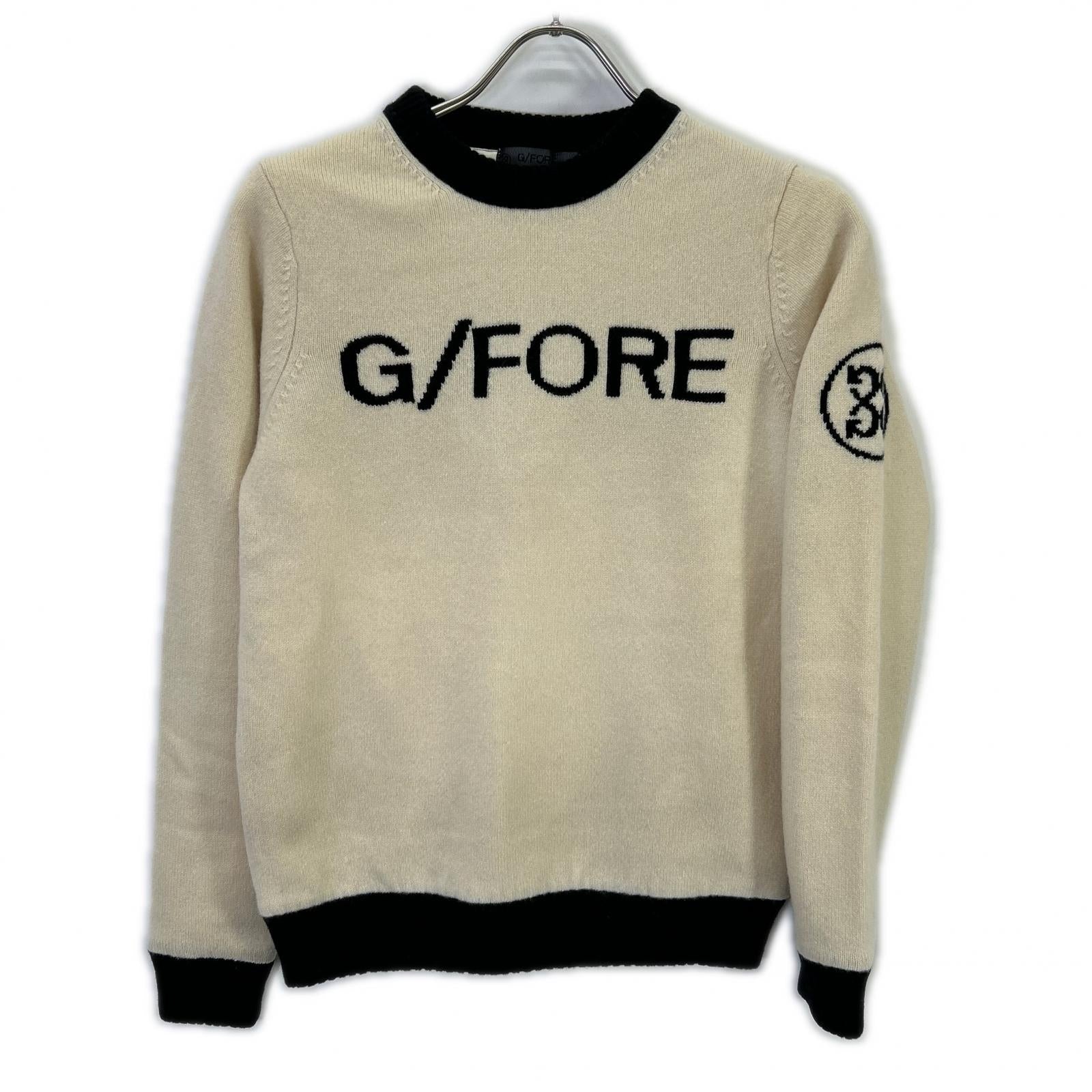 G/FORE ジーフォア アイボリー ウール×カシ×シルク ロゴ ニットトップス トップス
