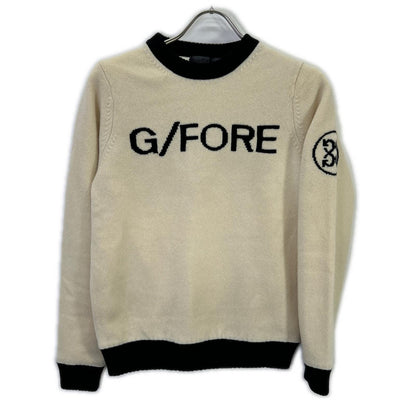 G/FORE ジーフォア アイボリー ウール×カシ×シルク ロゴ ニットトップス トップス