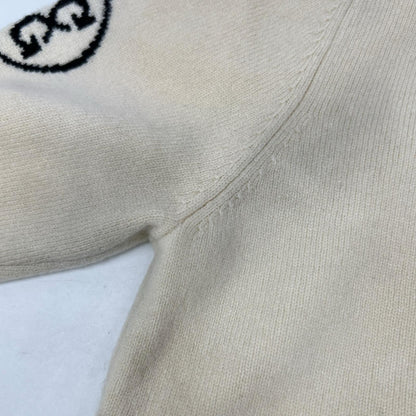 G/FORE ジーフォア Ivory Wool×Cashmere×Silk Logo Knit Top Tops