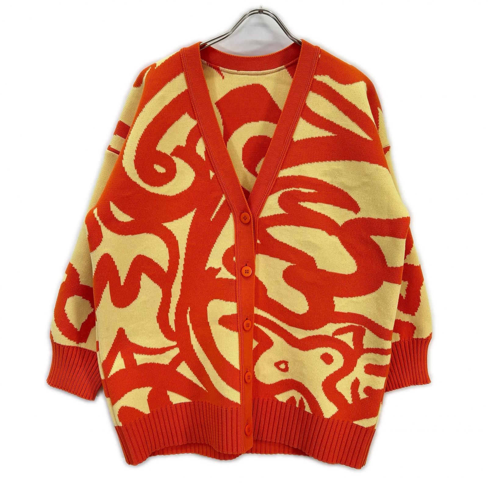 PP33KO812 All-over pattern cardigan, top, no size listed, women's