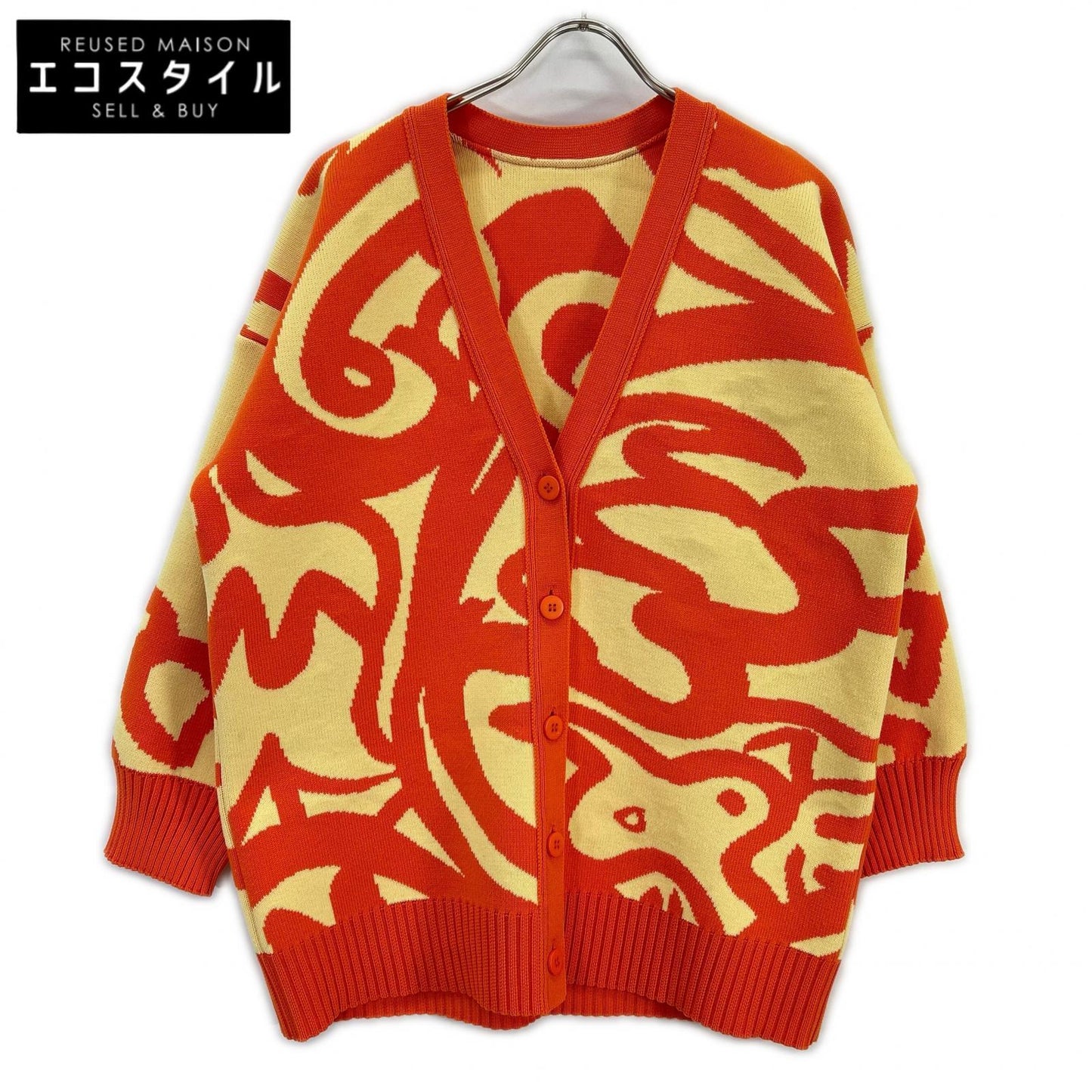 PP33KO812 All-over pattern cardigan, top, no size listed, women's