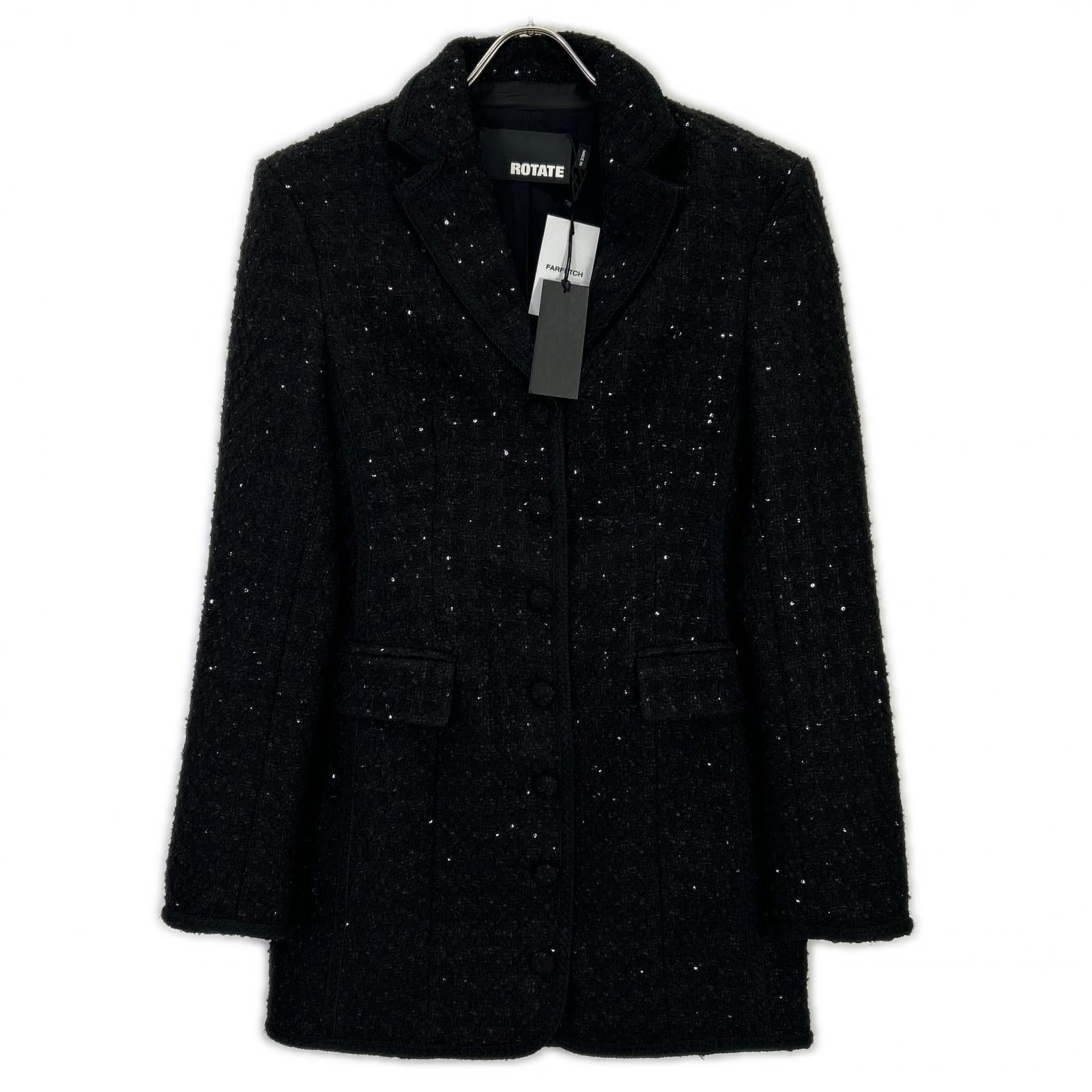 ROTATE ローテート Boucle Blazer Dress ブラック ブークルブレザードレス ワンピース