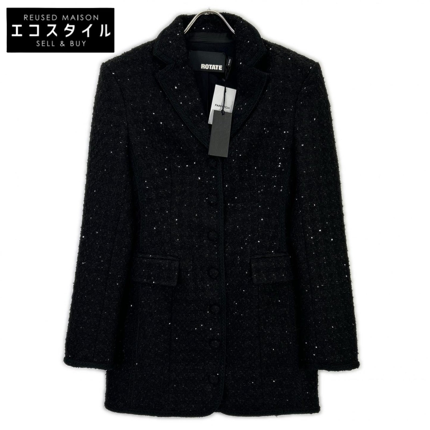 ROTATE ローテート Boucle Blazer Dress ブラック ブークルブレザードレス ワンピース