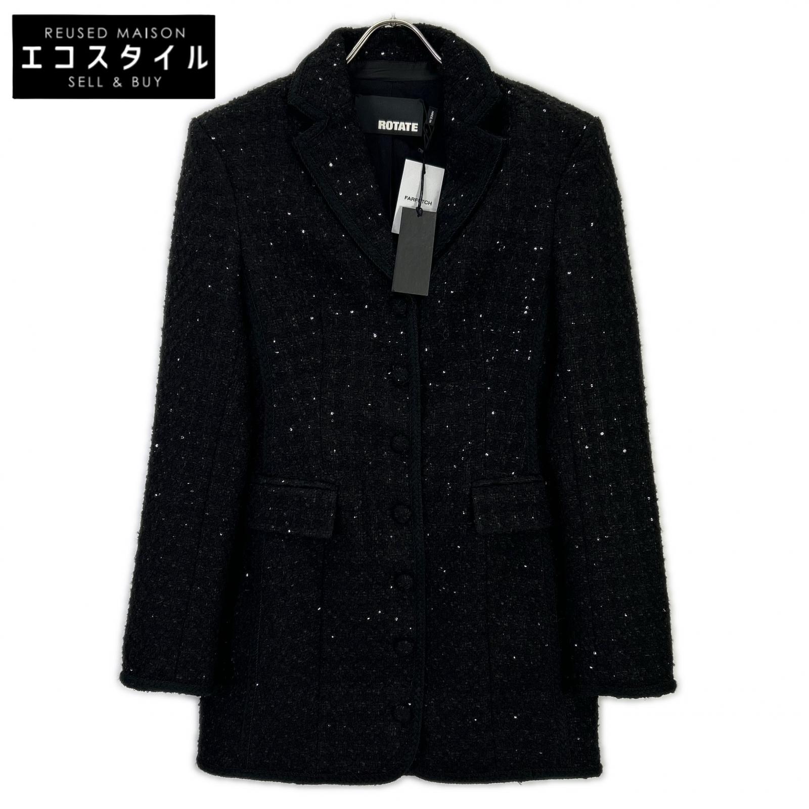 ROTATE ローテート Boucle Blazer Dress ブラック ブークルブレザードレス ワンピース