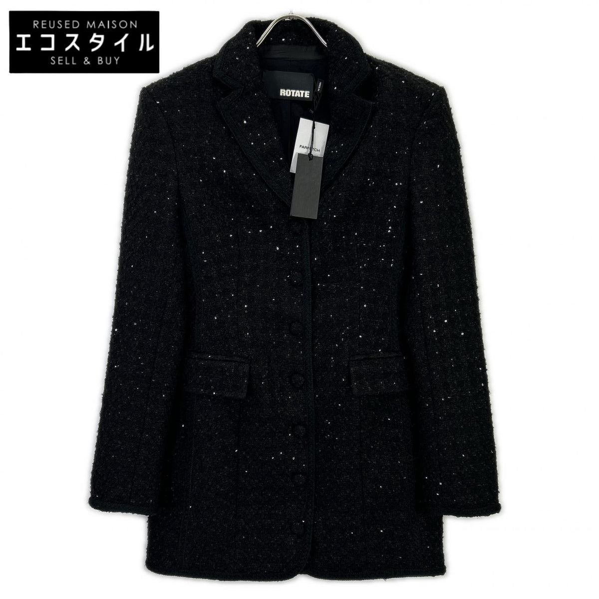 ROTATE ローテート Boucle Blazer Dress ブラック ブークルブレザードレス ワンピース