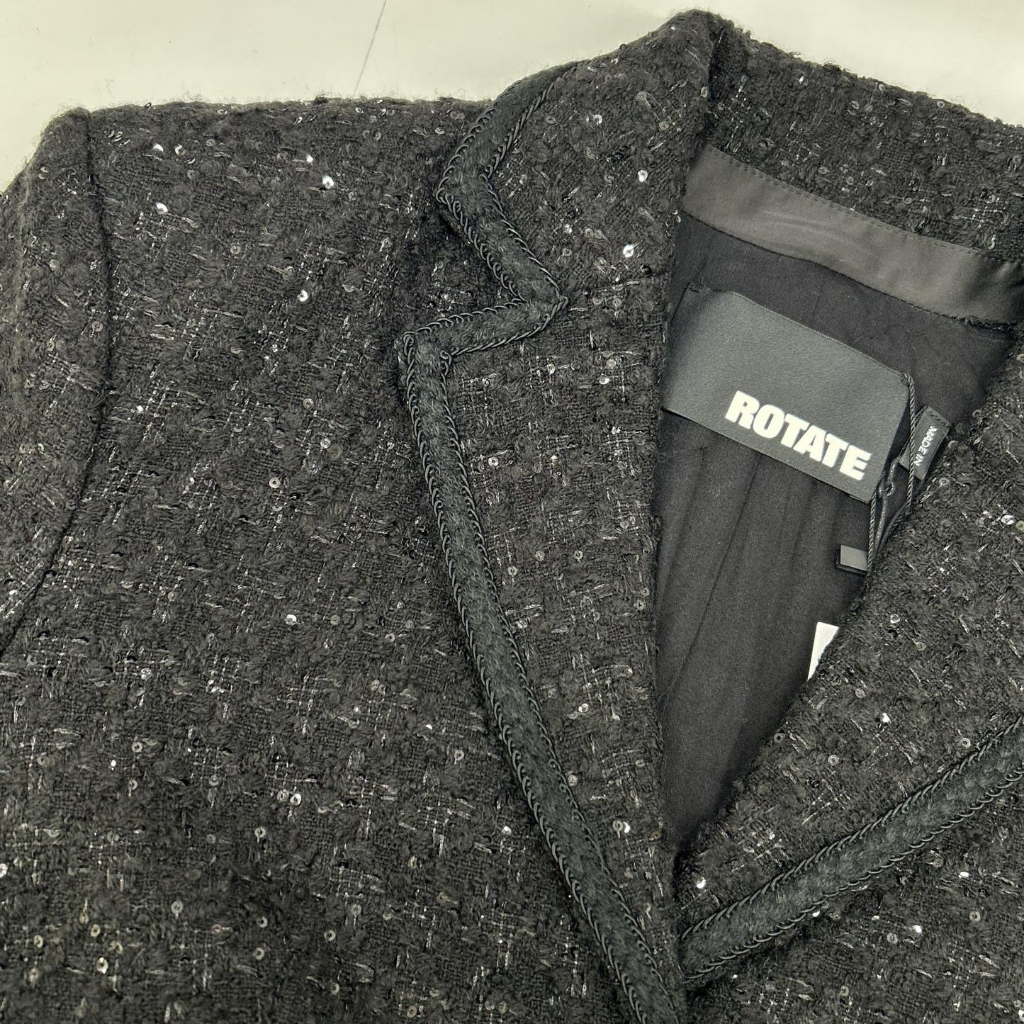ROTATE ローテート Boucle Blazer Dress ブラック ブークルブレザードレス ワンピース