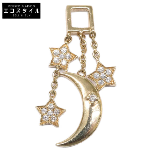 ROBINSON PELHAM 【Excellent Condition】585 Melee Diamond Crescent Moon & Star Charm Pendant Top