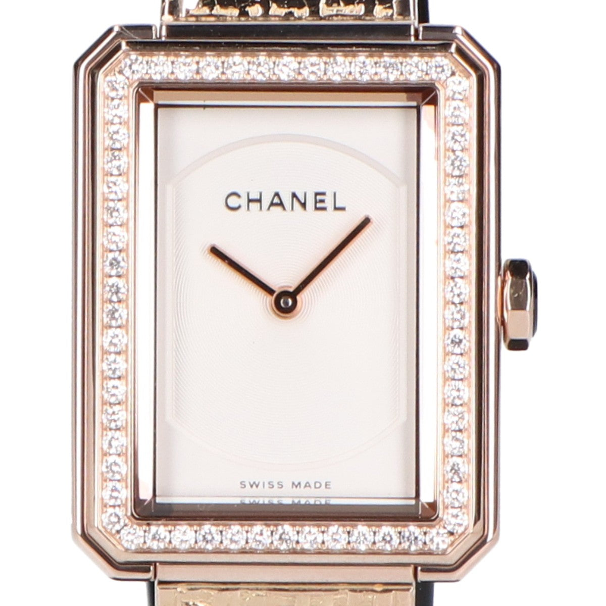CHANEL シャネル 仕上げ済み H4881 750 べージュゴールド ボーイフレンド ツイード QZ 腕時計 腕時計