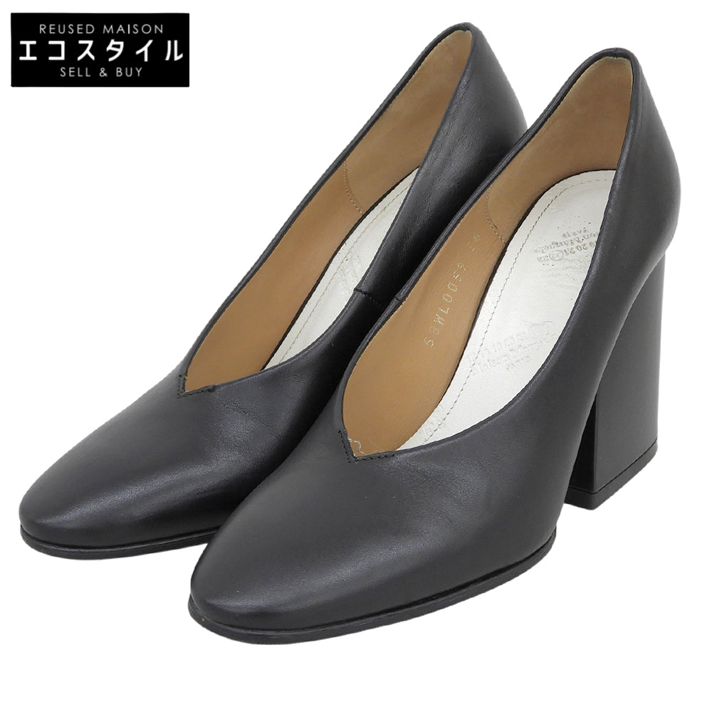 Maison Margiela 马吉拉 V口坡跟鞋 女士 黑色 36 58WL0059 鞋子
