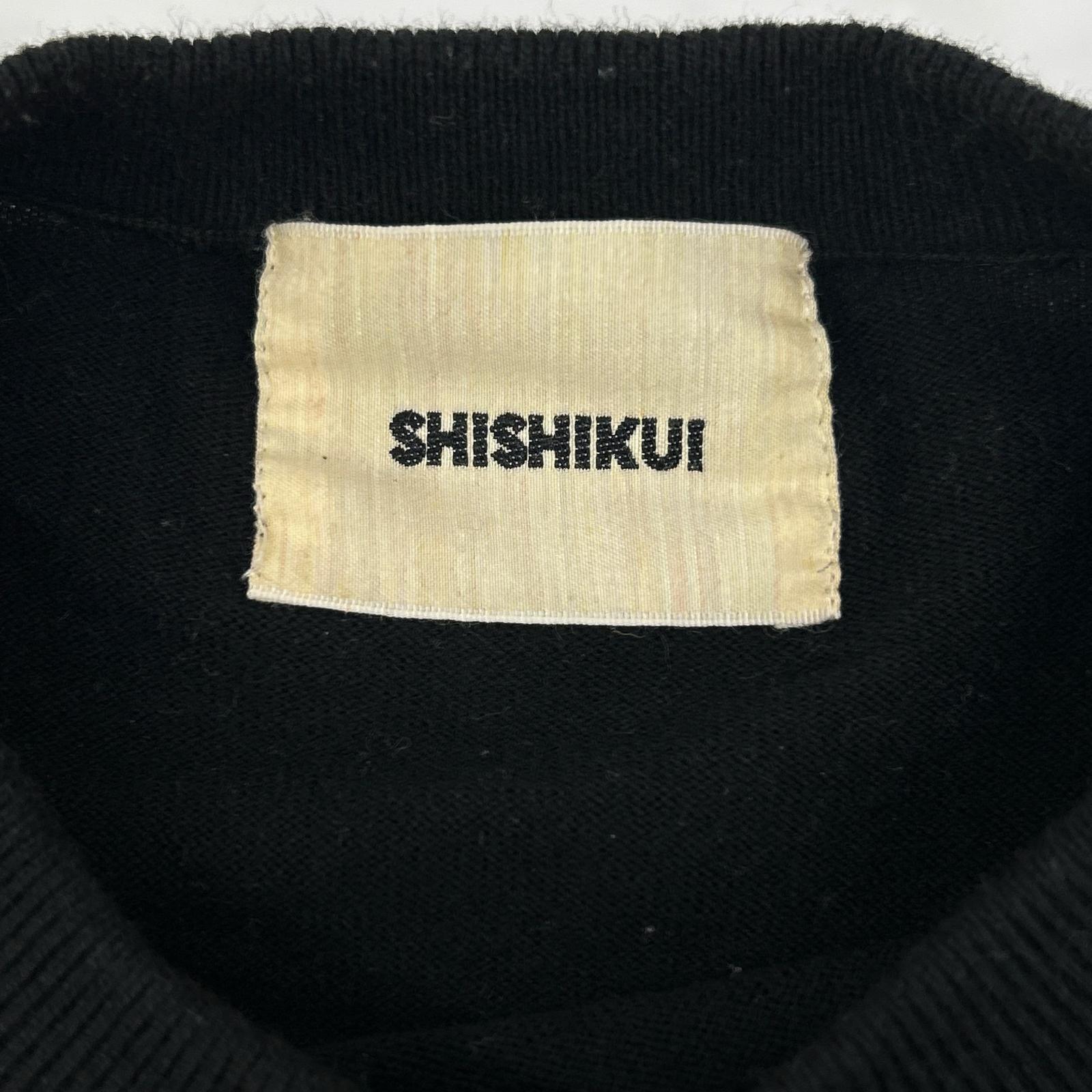 THE SHISHIKUI SHISHIKUI 1323 黑色 棉×羊绒 短款针织上衣