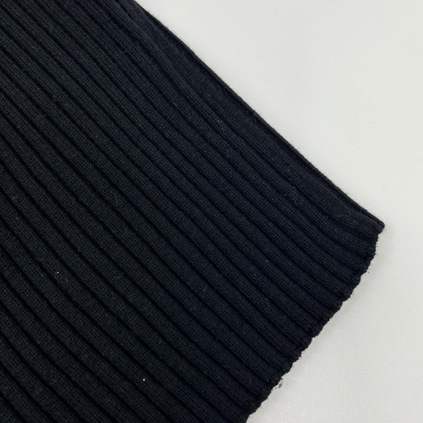 THE SHISHIKUI SHISHIKUI 黑色棉羊毛高领罗纹针织上衣