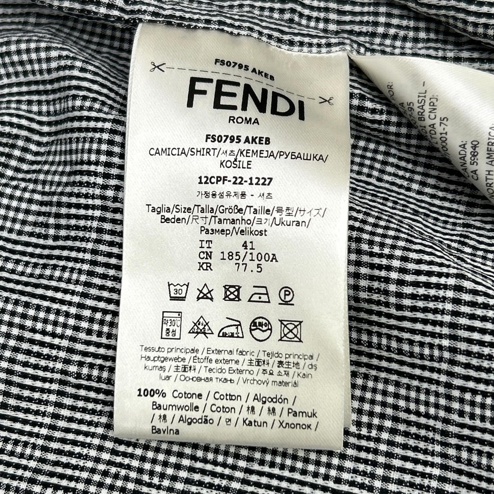 FENDI Fendi 22SS FS0795 All-Over Print Short Sleeve Shirt Top