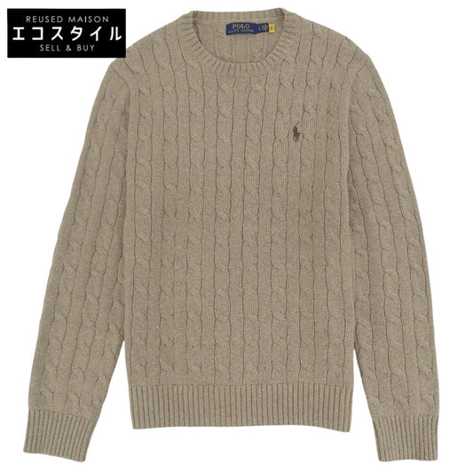 Cable Knit Sweater Top Men's Beige L Top L Men's