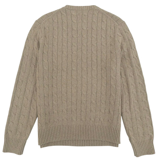 Cable Knit Sweater Top Men's Beige L Top L Men's