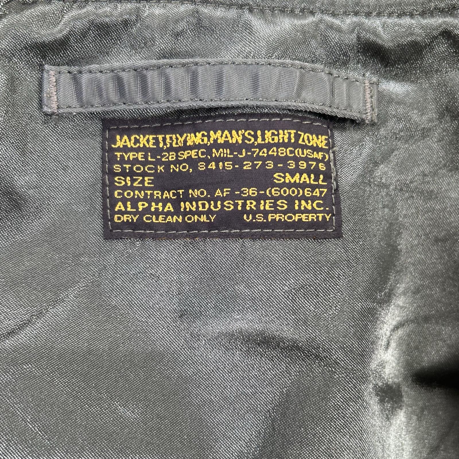 ALPHA INDUSTRIES アルファインダストリーズ TA0496-9059 VINTAGE US.SPEC L-2B フライトジャケット ジャケット
