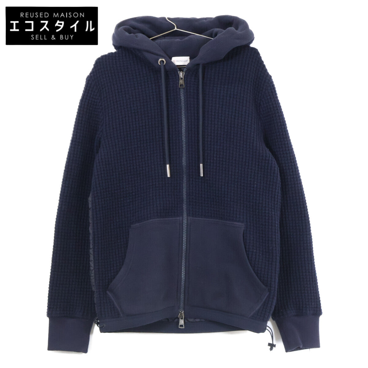 MONCLER モンクレール C20918413800 MAGLIA CARDIGAN ニット/ナイロン切替 中綿入り フーディジャケット ジャケット
