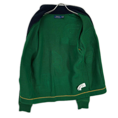 POLO RALPH LAUREN ポロ ラルフローレン グリーン マルチロゴワッペン ショールカラーニットジャケット ジャケット