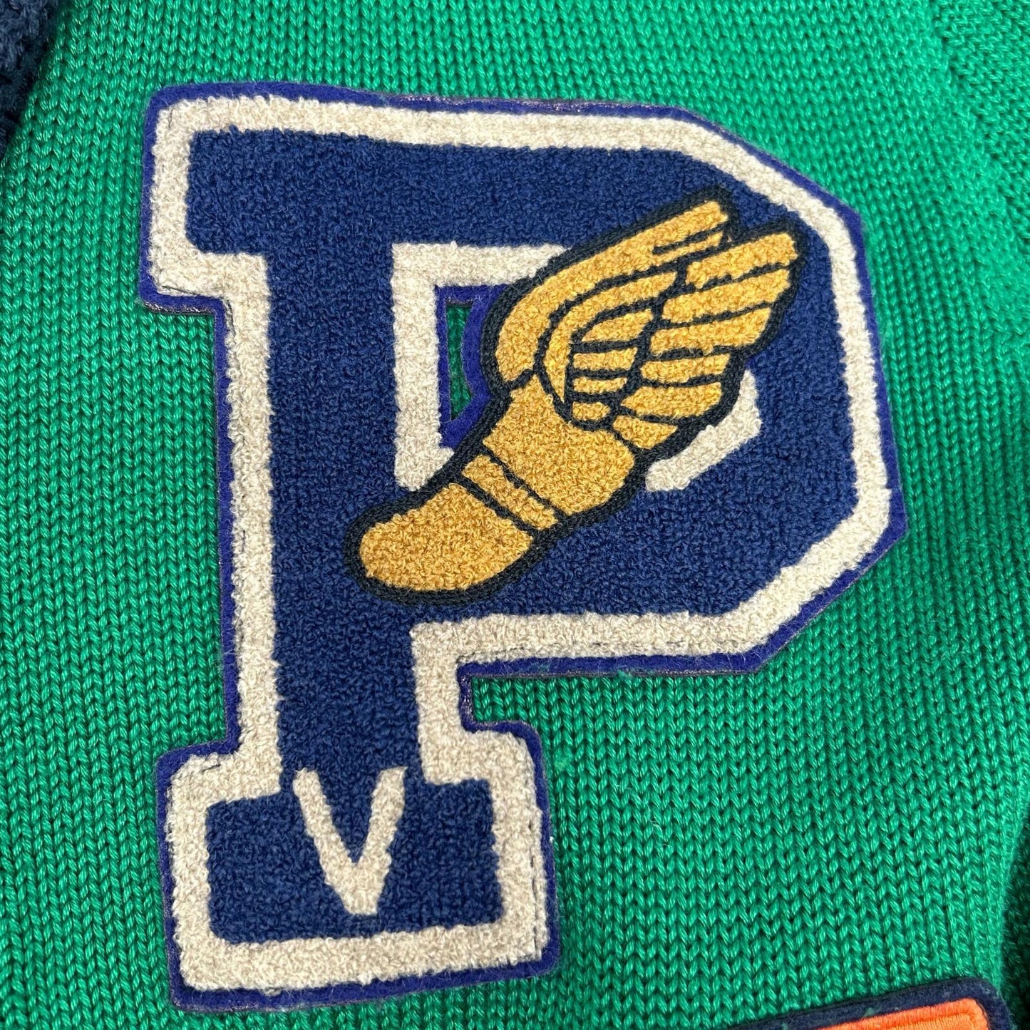 POLO RALPH LAUREN ポロ ラルフローレン グリーン マルチロゴワッペン ショールカラーニットジャケット ジャケット