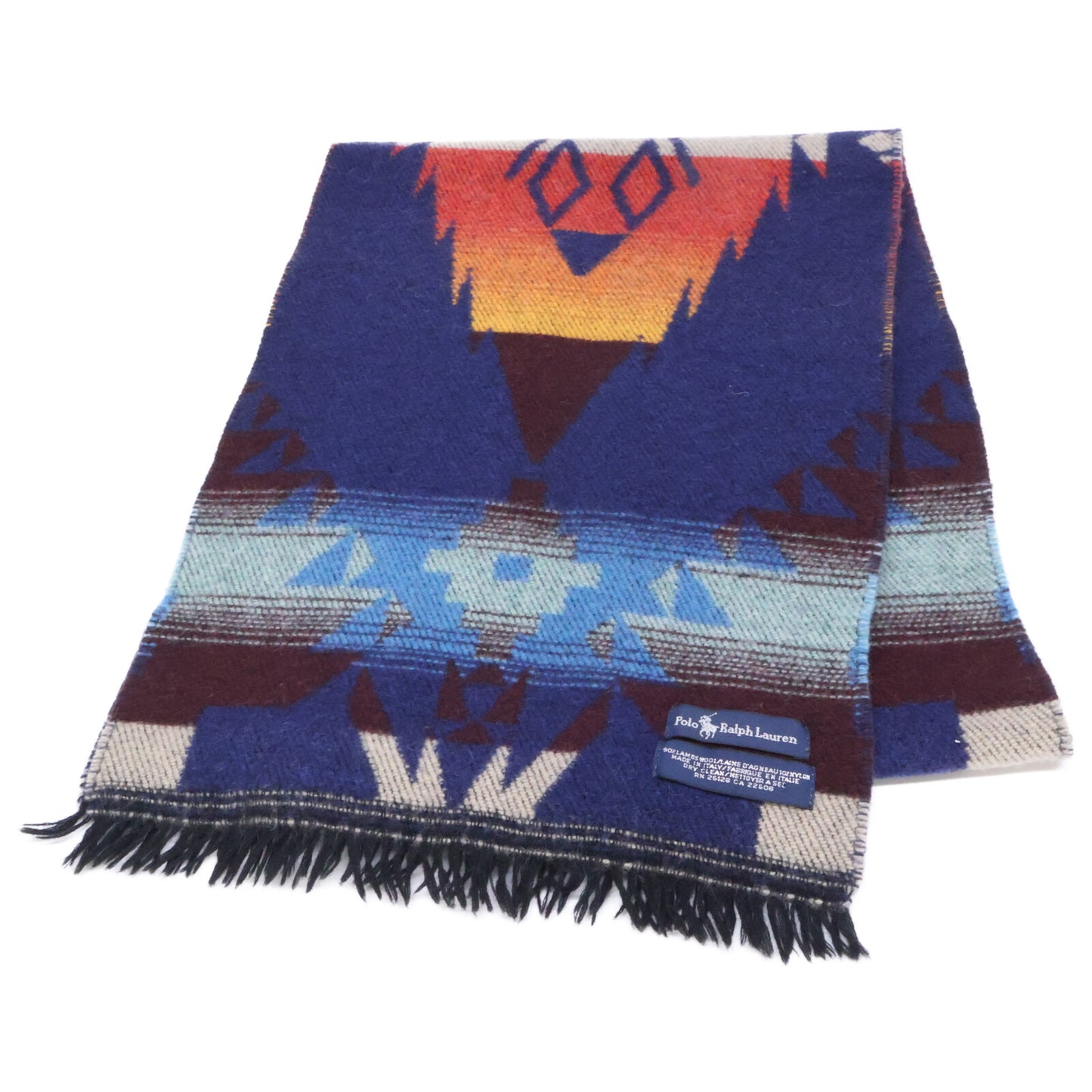 POLO RALPH LAUREN Made in Italy Native Pattern Wool Scarf