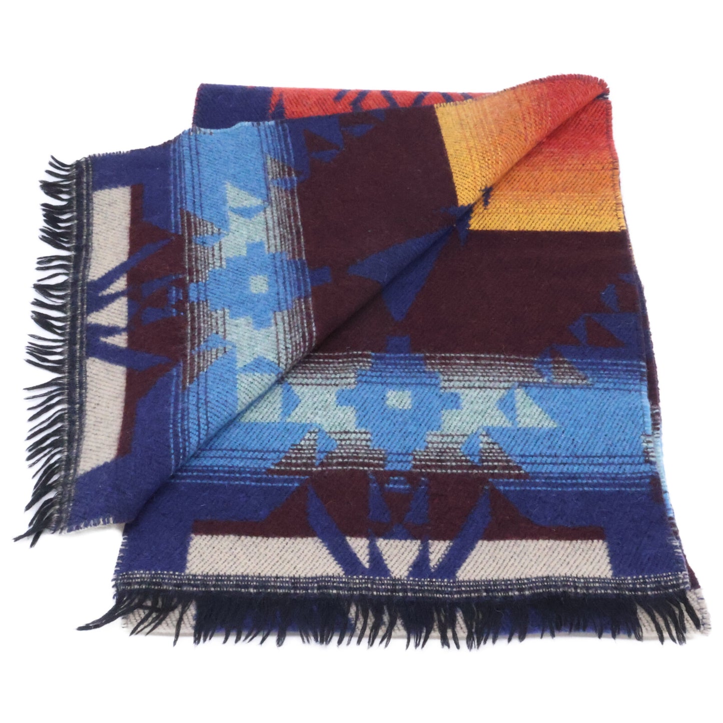 POLO RALPH LAUREN Made in Italy Native Pattern Wool Scarf