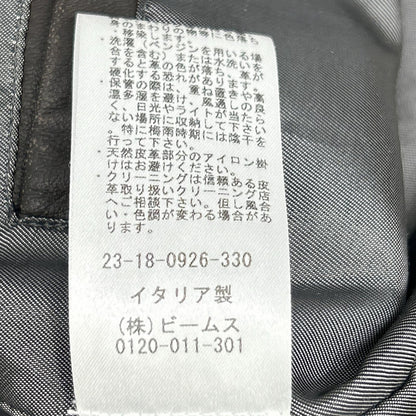 23-18-0926-330 ×BEAMS 绵羊皮 双排扣机车夹克 46 男士