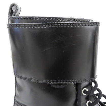 AMI PARIS アミパリス 美品 ダブルストラップ レースアップ ブーツ シューズ メンズ ブラック 44 USV257.AL0071 シューズ